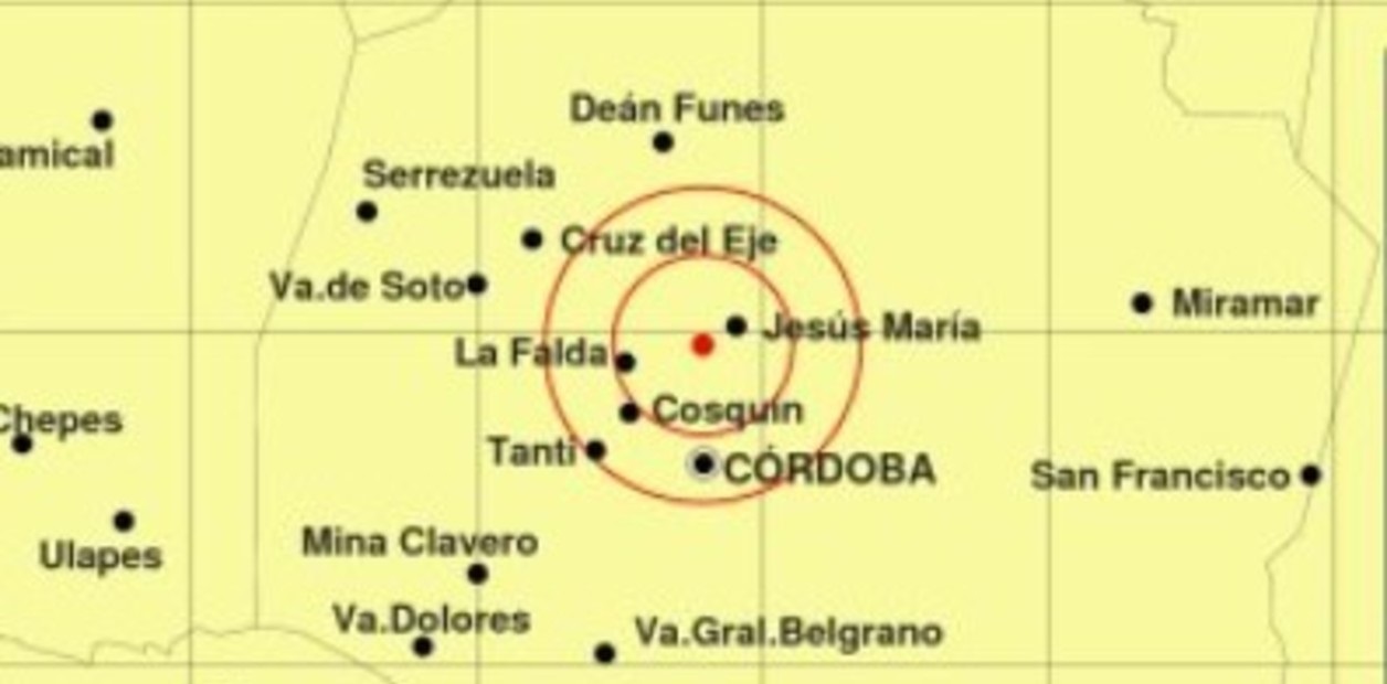 Fuerte temblor en Córdoba: 4.6 según informó INPRES