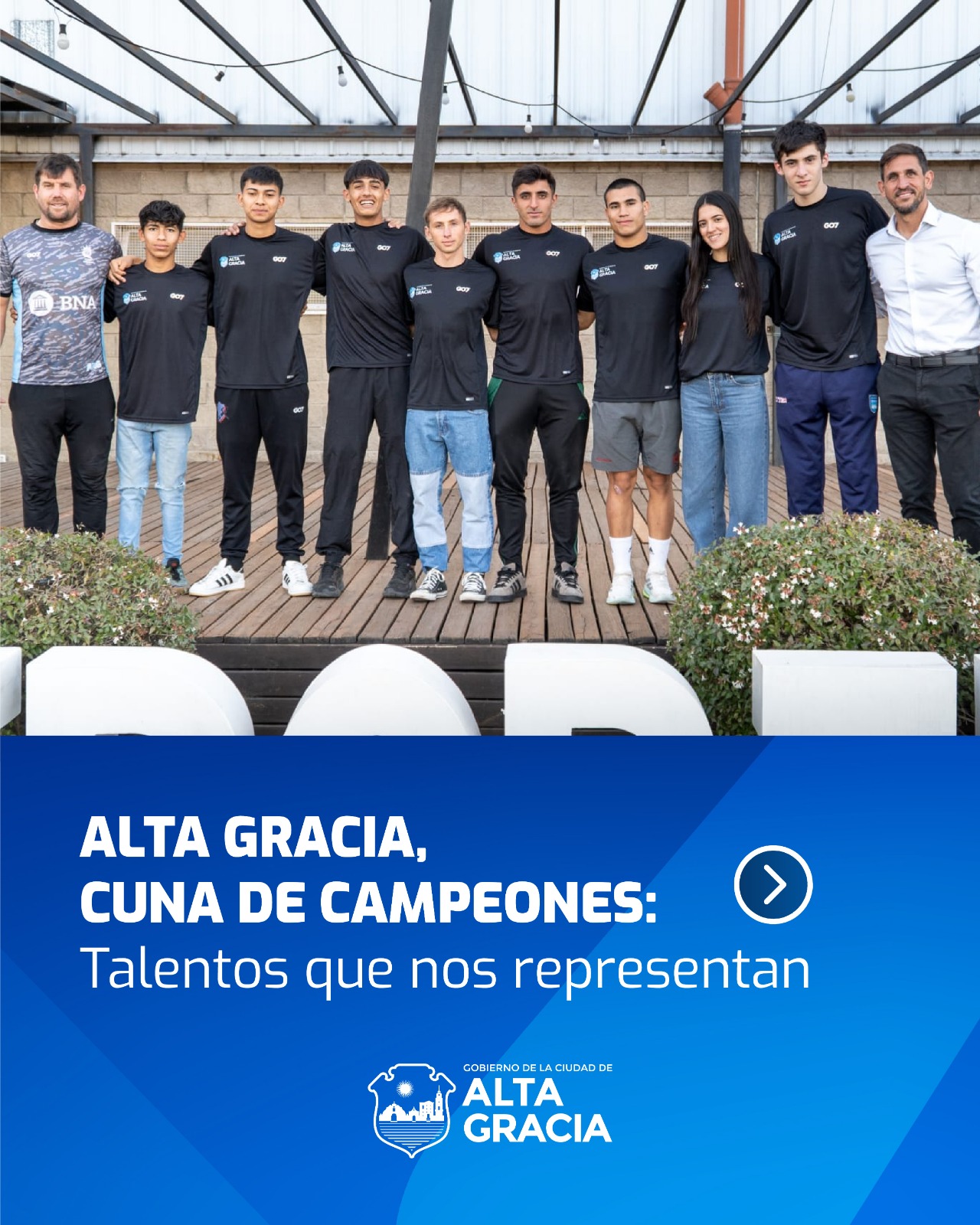 Alta Gracia reafirma su identidad deportiva: los primeros diez atletas seleccionados en “Cuna de Campeones” representan la excelencia local