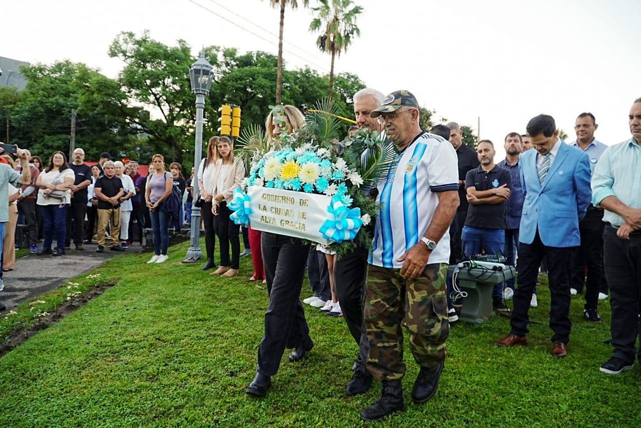 Memoria: Alta Gracia homenajeó a los veteranos y caídos en Malvinas