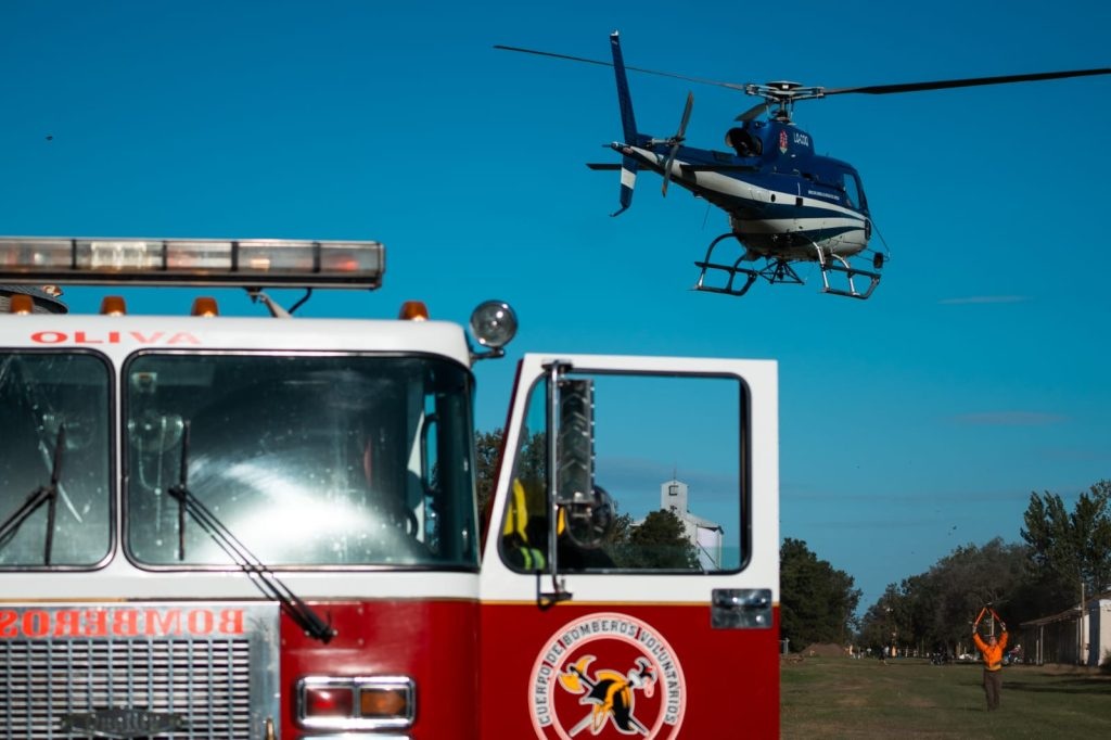 La Provincia realizó un simulacro de víctimas múltiples con intervención de aeroevacuación médica