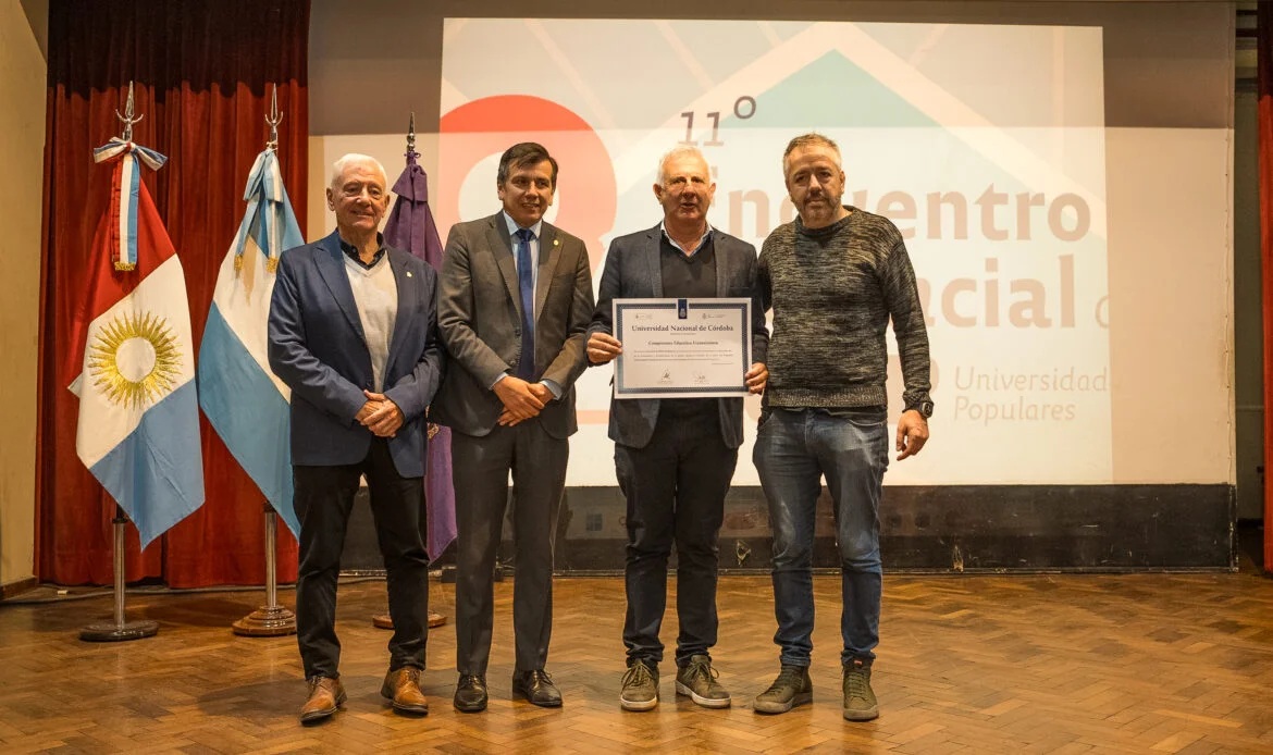 Orgullo: Alta Gracia obtuvo un destacado reconocimiento de la UNC por su experiencia en el Programa de Universidades Populares