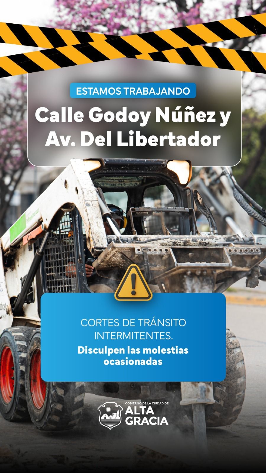 Realizan cortes intermitentes en Av. del Libertador