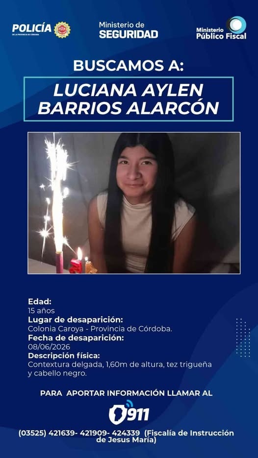 BÚSQUEDA DE PARADERO – LUCIANA AYLEN BARRIOS ALARCÓN