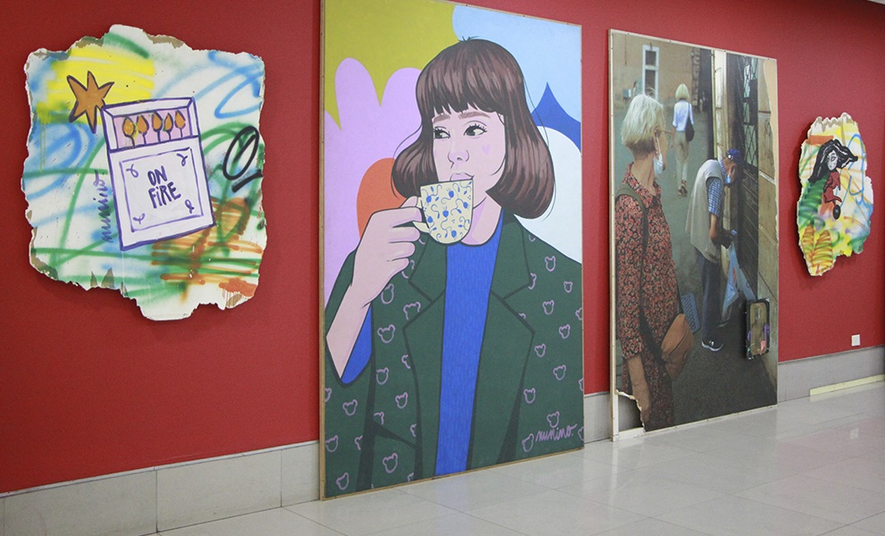 Artistas plásticos cordobeses exponen en el hall del Aeropuerto Internacional Córdoba