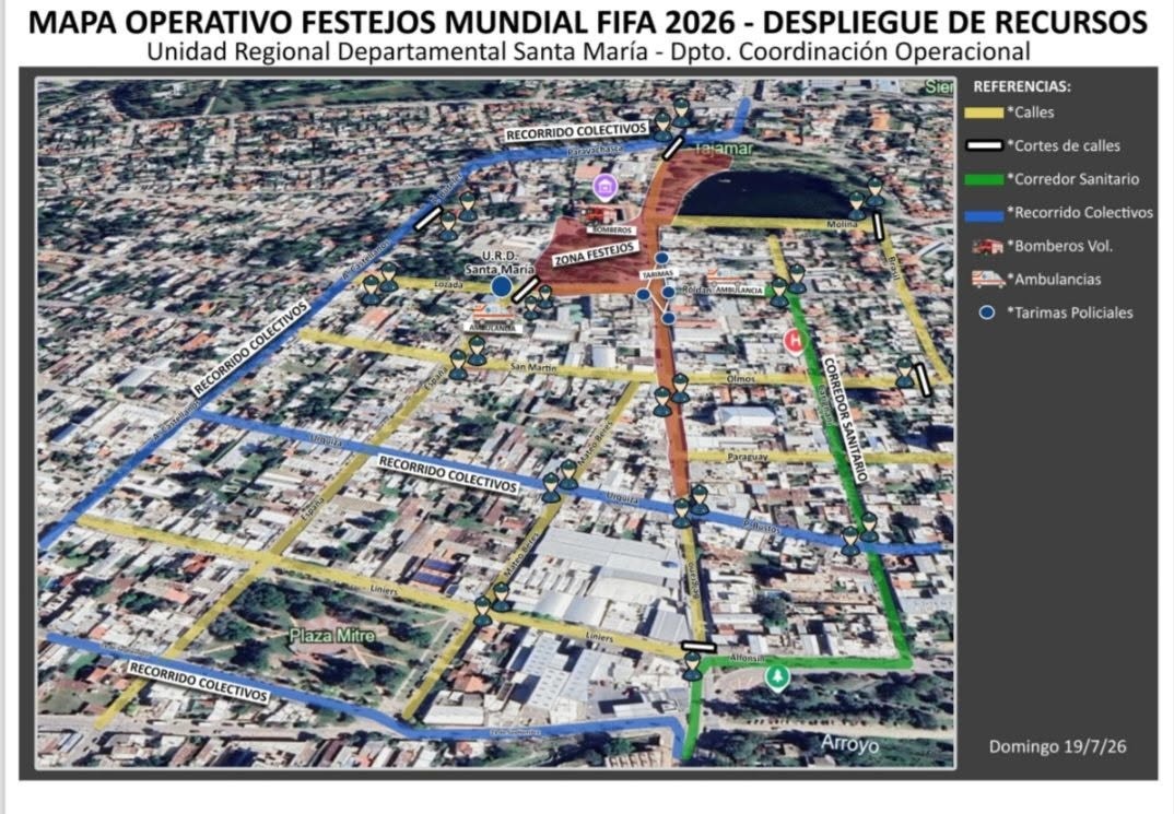 Alta Gracia prepara un amplio operativo de seguridad y prevención para la final del Mundial