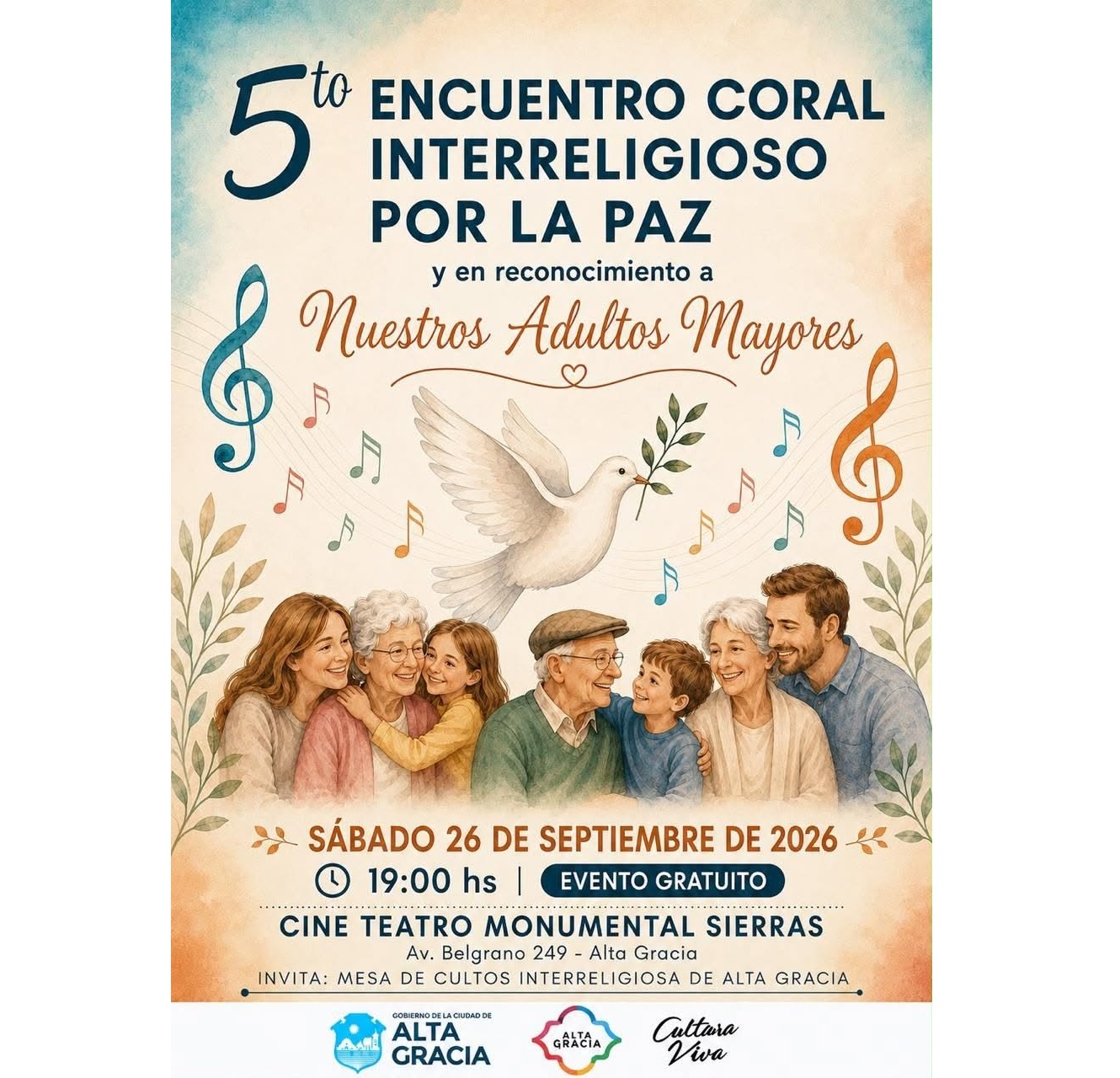 Invitación al 5to Encuentro Coral Interreligioso por la Paz